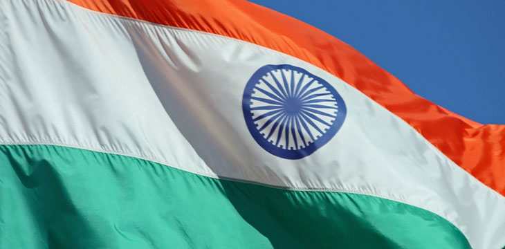 waving flag of India