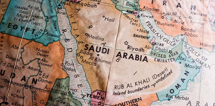 Saudi Arabia map — Photo
