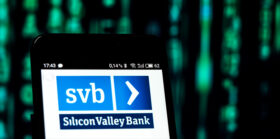 Silicon Valley Bank logo seen displayed on a smartphone screen