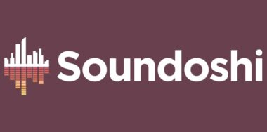 Soundoshi logo in colored backgroun