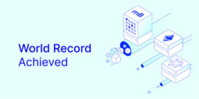 World record achieved mintBlue blockchain concept background