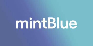 mintBlue logo on gradient background