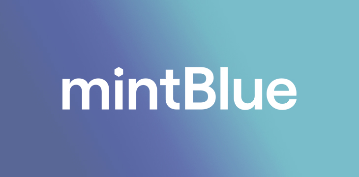 mintBlue logo on gradient background