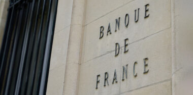 Banque de France text in official building french national Bank