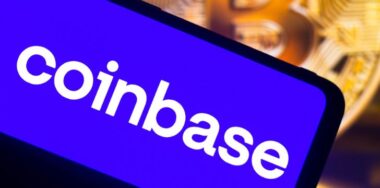 Coinbase logo seen displayed on a smartphone