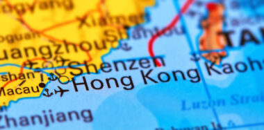 Hong Kong city on the map