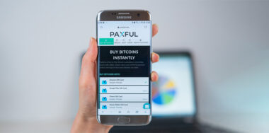 Paxful website opened on the mobile
