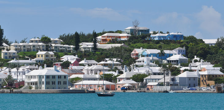 shoreline and landscape of St. George in Bermuda