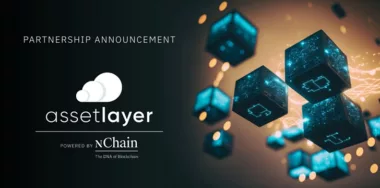 Blockchain concept background Asset Layer and nChain Partnership Announcement