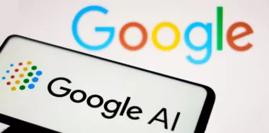 Google AI logo is displayed on a smartphone screen