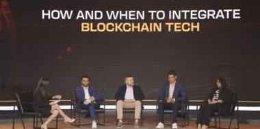 Panel for How and when to integrate blockchain tech at the London Blockchain Conference