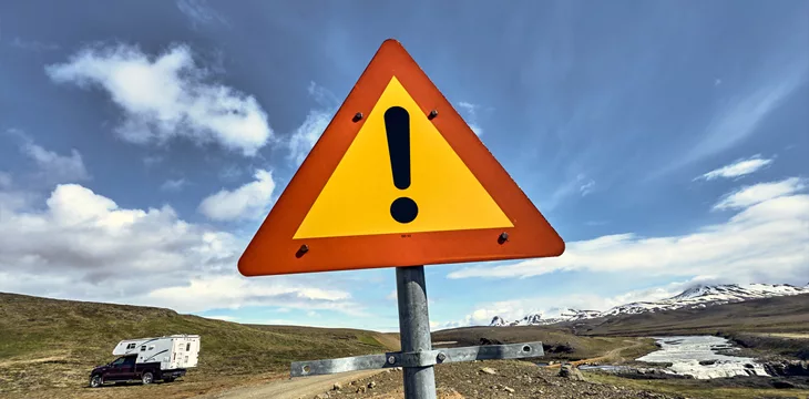 Road signage in Iceland