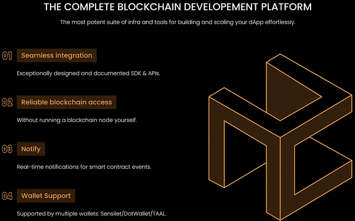 The complete blockchain development platform in line image