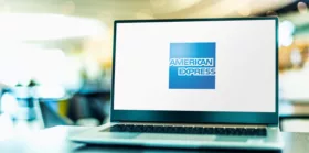 American Express on Laptop screen