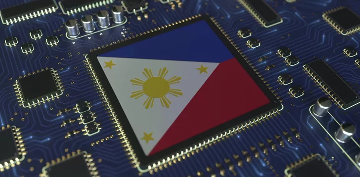 Flag of Philippines on the operating chipset
