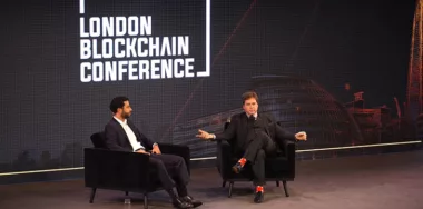 Dr. Craig Wright and Jad Wahab at the London Blockchain Conference Tech Stage