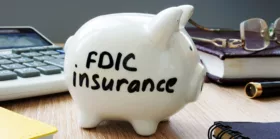 FDIC insurance policy on an office desk