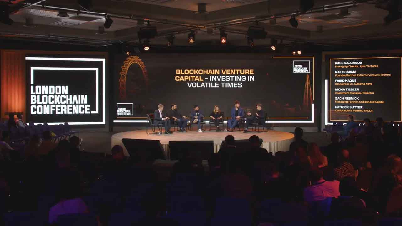Group photo of the Blockchain Venture Capital panel