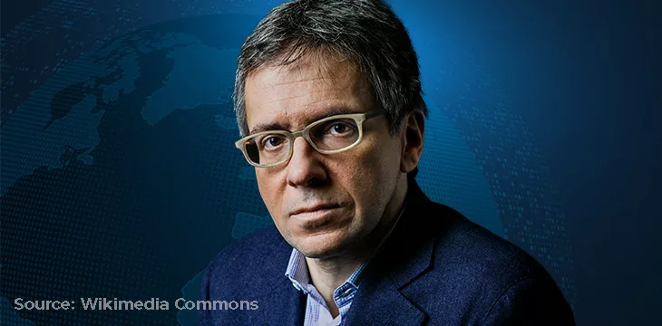 Ian Bremmer with digital concept background of a globe