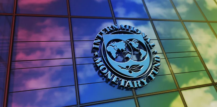 International Monetary Fund headquarters glass building concept
