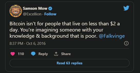 BTC proponent Samson Mow