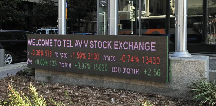 Display of Stock market, Tel Aviv, Israel