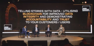 Telling stories with data at the London Blockchain Conference 2023