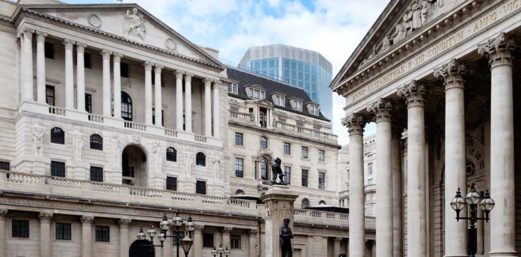 Bank of England on Threadneedle street