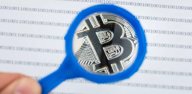 Bitcoin coin cryptocurrency physical coin concept