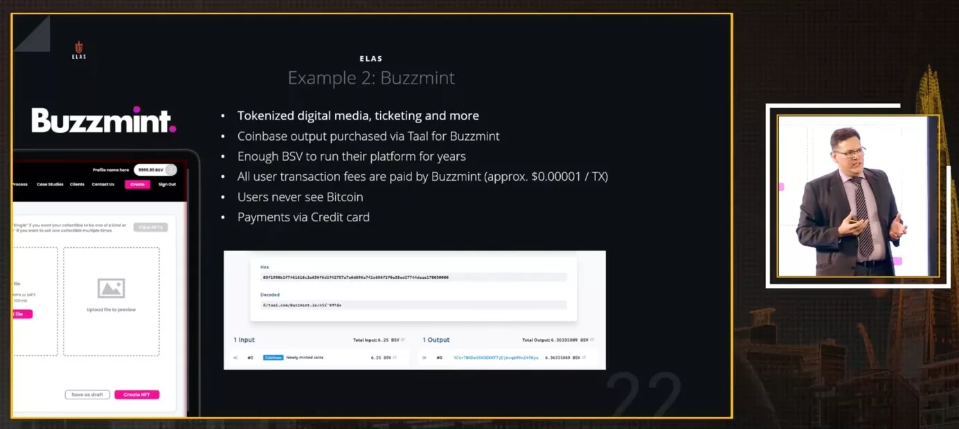 Buzzmint example being presented by Brendan Lee
