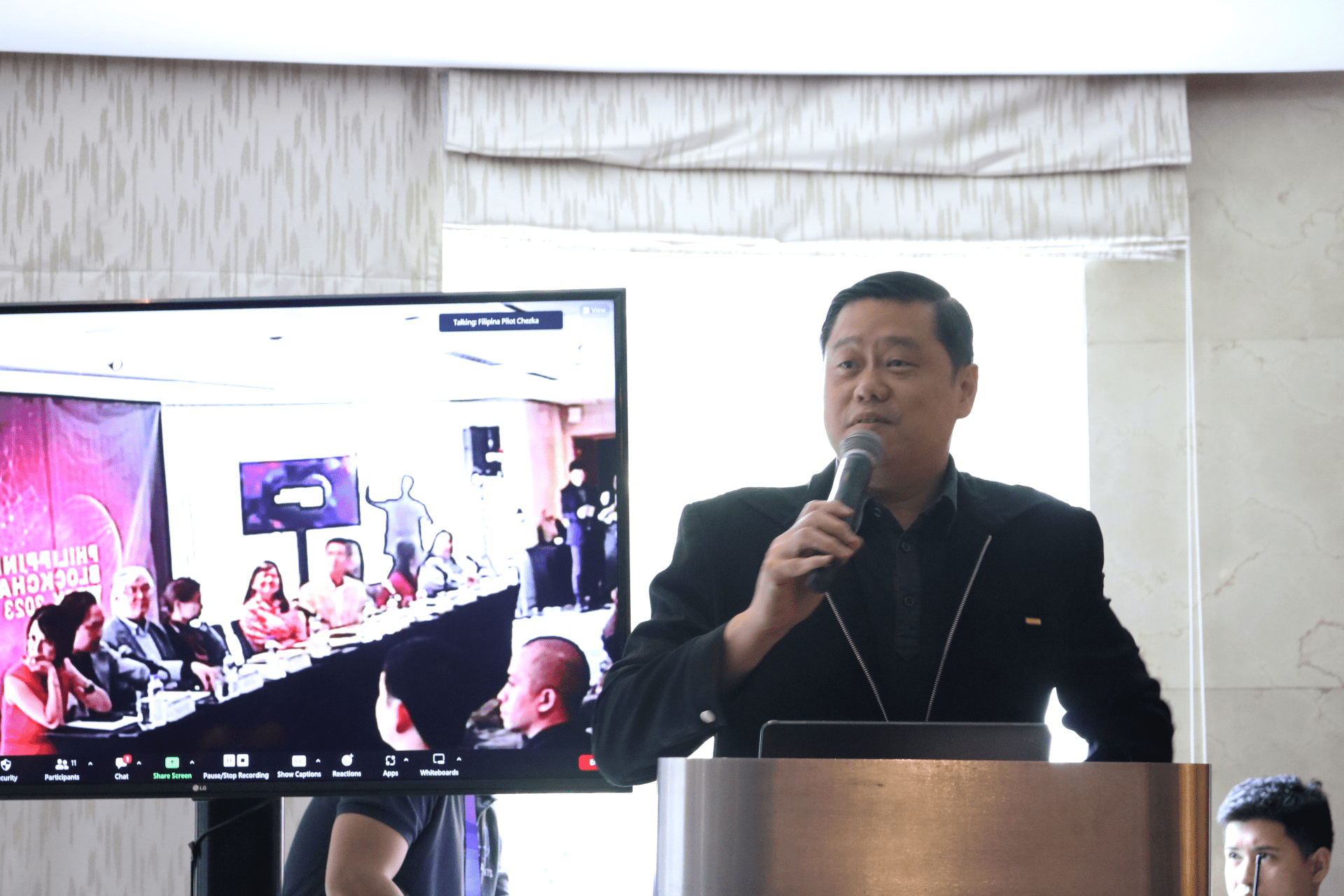 Donald Lim during his speech