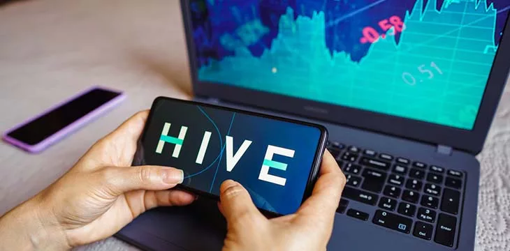 HIVE Blockchain logo seen displayed on a smartphone screen