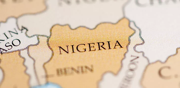 Nigeria map view close up