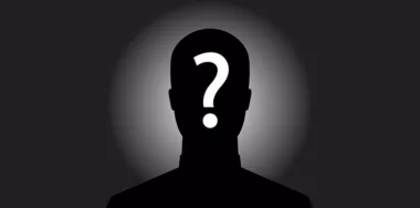 Silhouette of anonymous man with question mark