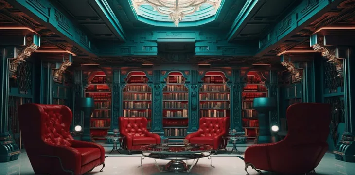 Classy elegant book room
