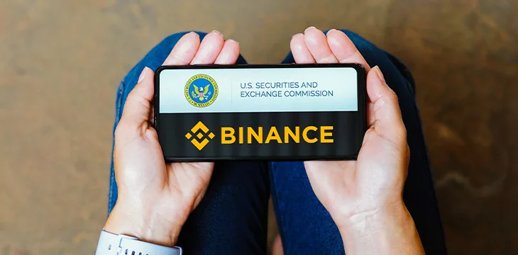 Binance and US Securities and Exchange Commission logos