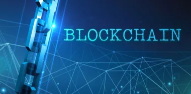 Blockchain technology concept of system connections and global data exchange