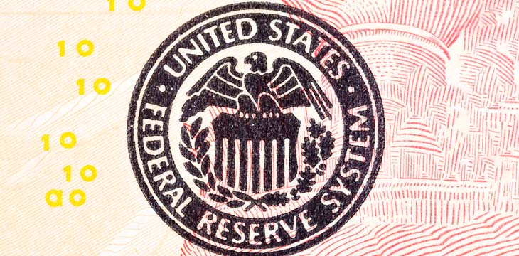 Federal Reserve icon on a ted dollar bill
