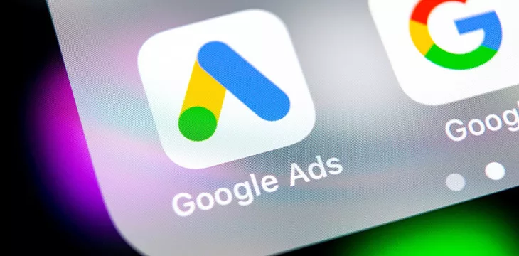 Google Ads icon on mobile phone