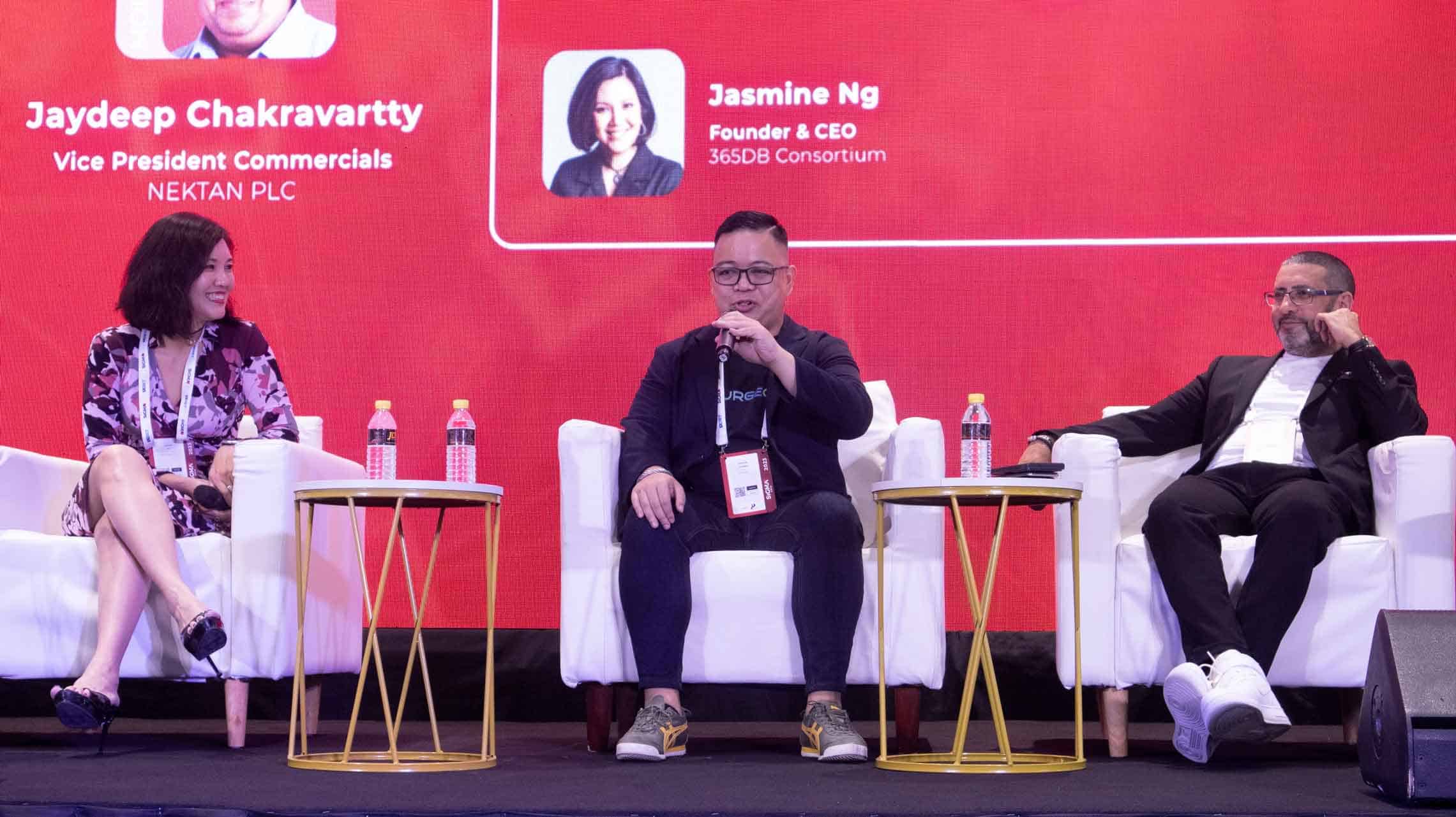 Jasmine Ng, Francis Jimenez, Zavier Murtza at the AIBC Asia Summit