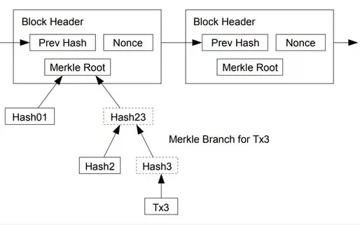 Merkle proof concept from BSV Academy