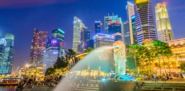 View of Singapore Merlion