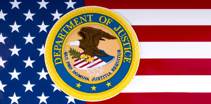 US Department of Justice logo and flag
