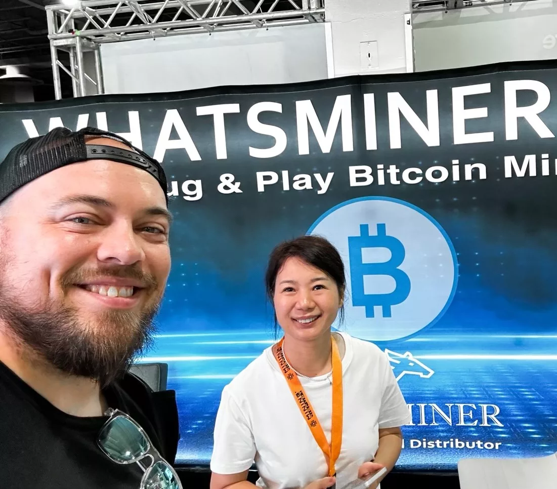 Kurt on WhatsMiner booth