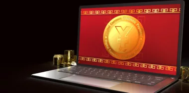 Yuan symbol on gold coins 3d rendering for china Digital Currency Electronic Payment content.