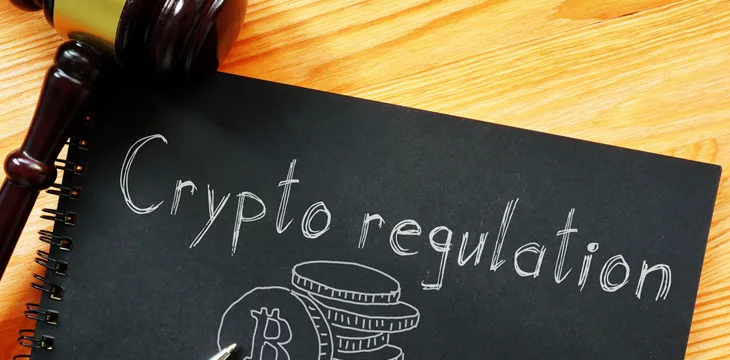 Crypto regulation is shown on the business