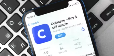 Coinbase on a mobile phone