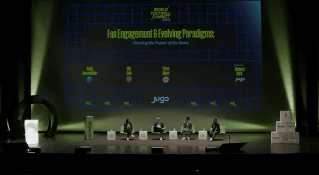 Panelists for Fan Engagement and Evolving Paradigms at the World Football Summit