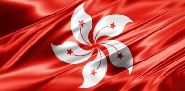 slightly creased Hong Kong flag