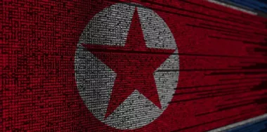 Program codes and North Korean flag